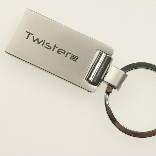 Engraved Metal Keyring example